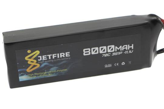 11.1V 8000mAh 70C Li-Po Batareya 3S JetFire Batareya