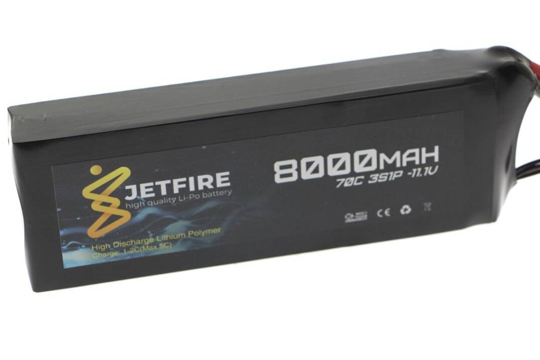 11.1V 8000mAh 70C Li-Po Batareya 3S JetFire Batareya - 1