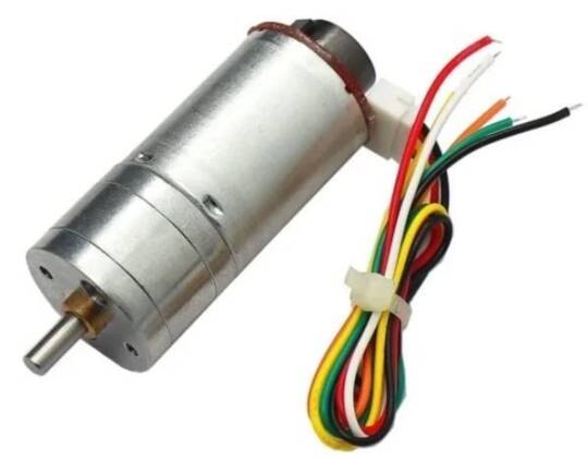12V 220 RPM - Enkoderli 25mm Reduktorlu DC Motor