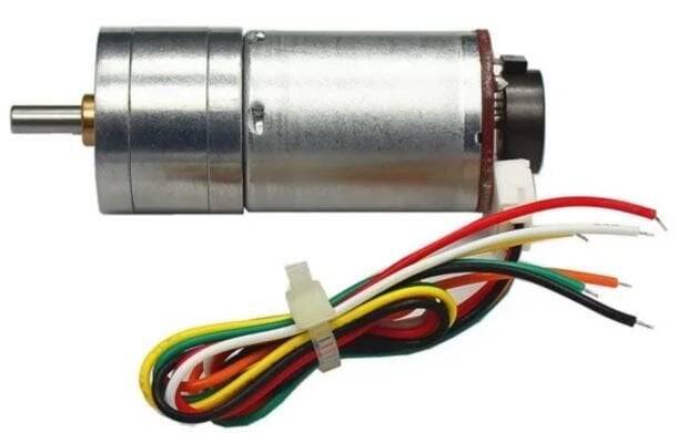 12V 220 RPM - Enkoderli 25mm Reduktorlu DC Motor - 2