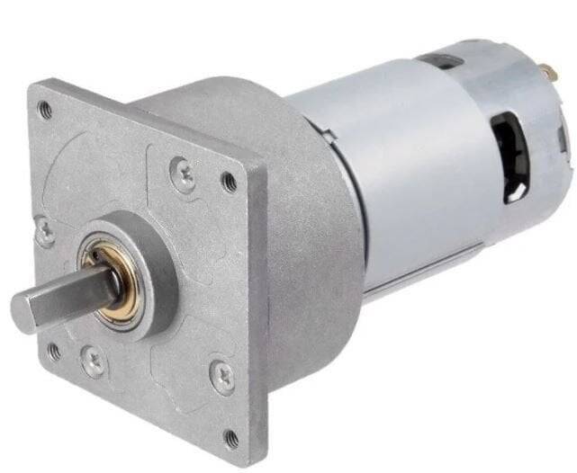 12V 30 RPM 60mm Reduktorlu Kvadrat Flanşlı DC Motor - 1