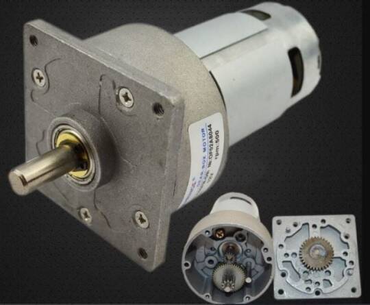 12V 30 RPM 60mm Reduktorlu Kvadrat Flanşlı DC Motor - 3