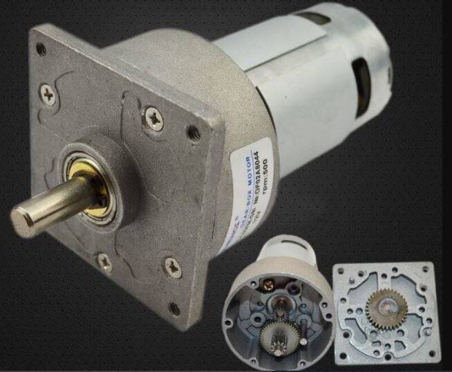 12V 30 RPM 60mm Reduktorlu Kvadrat Flanşlı DC Motor - 3