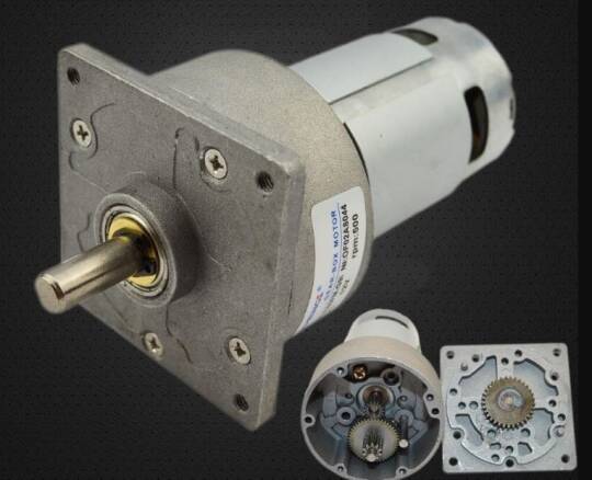 12V 385 RPM 60mm Reduktorlu Kvadrat Flanşlı DC Motor - 3