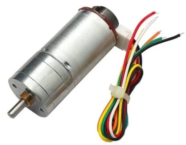 12V 450RPM - Enkoderli 25mm Reduktorlu DC Motor - 1