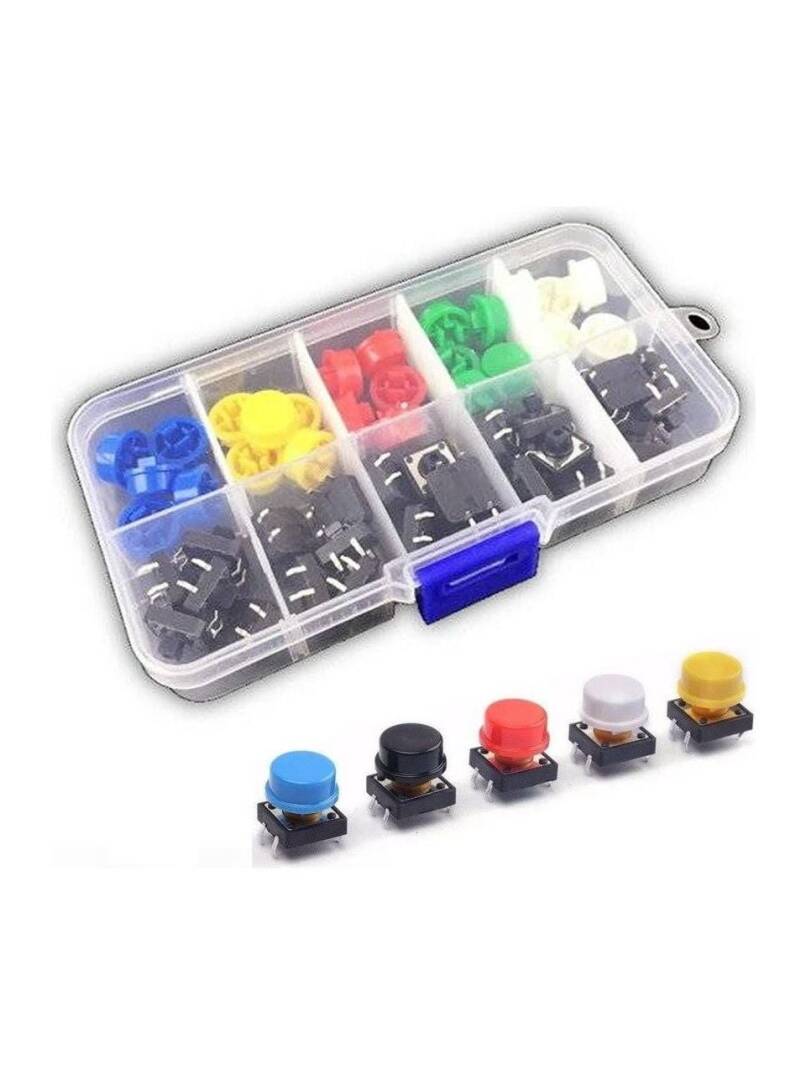 12x12mm Qapaqlı Push Button Dəsti - 25 Ədəd 5 Çeşid - 2