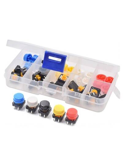 12x12mm Qapaqlı Push Button Dəsti - 25 Ədəd 5 Çeşid - 3