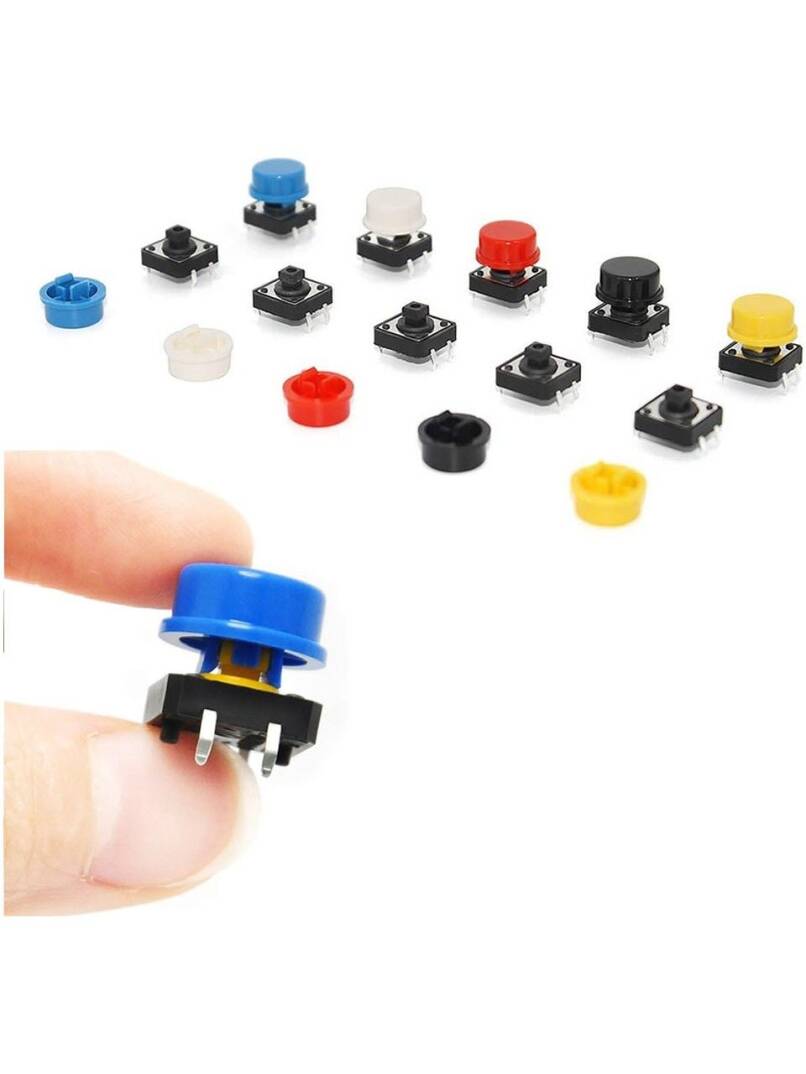 12x12mm Qapaqlı Push Button Dəsti - 25 Ədəd 5 Çeşid - 4