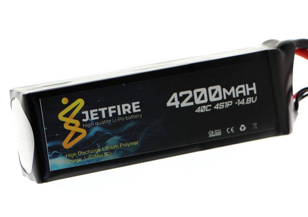 14.8V 4200mAh 40C Li-Po Batareya 4S JetFire Batareya - 1