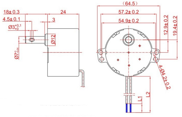 220 V 5 RPM AC Senkron Motor - 2