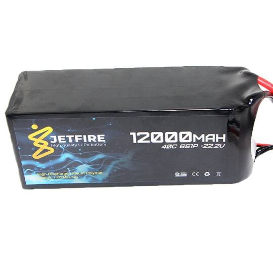 22.2V 12000mAh 40C Li-Po Batareya 6S JetFire Batareya