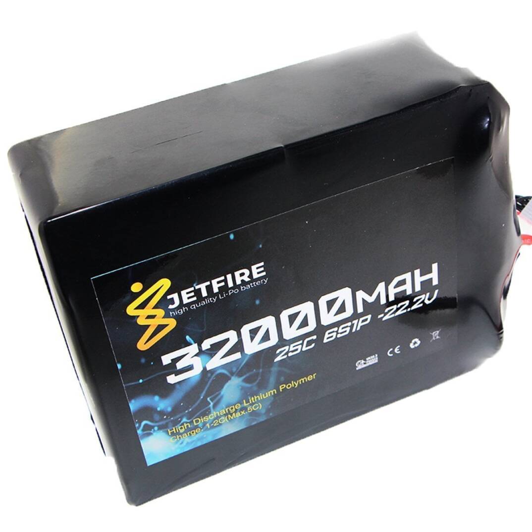 22.2V 32000mAh 25C Li-Po Batareya 6S JetFire Batareya - 1