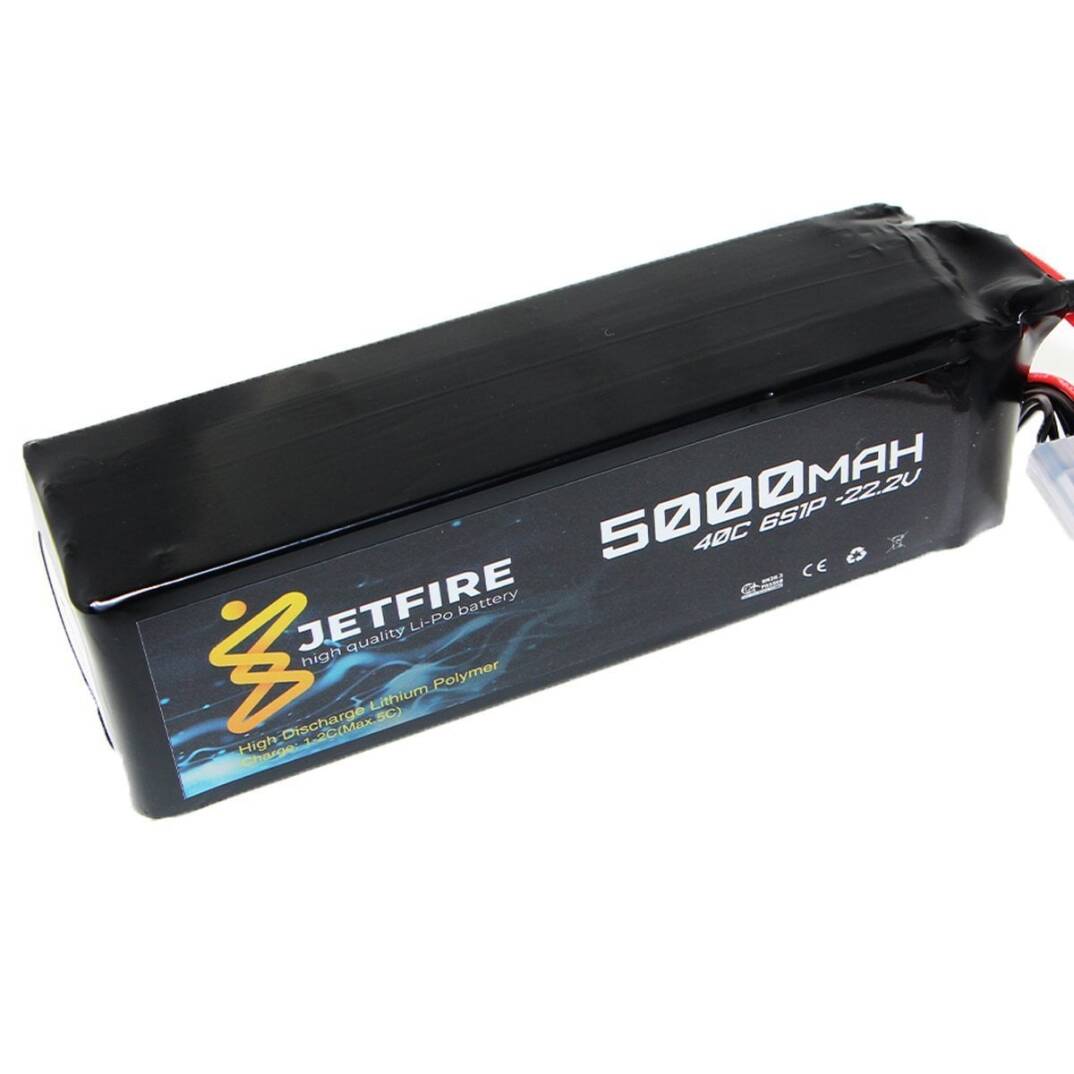 22.2V 5000mAh 40C Li-Po Batareya 6S JetFire Batareya - 1
