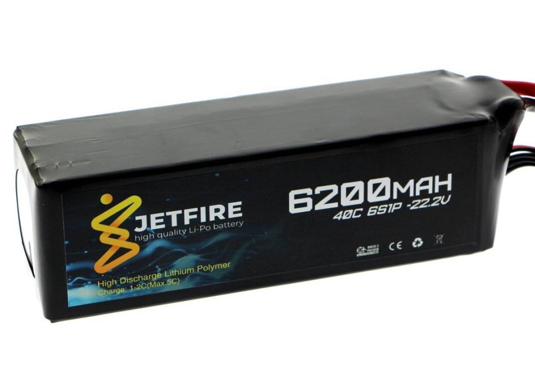 22.2V 6200mAh 40C Li-Po Batareya 6S Batareya - 1