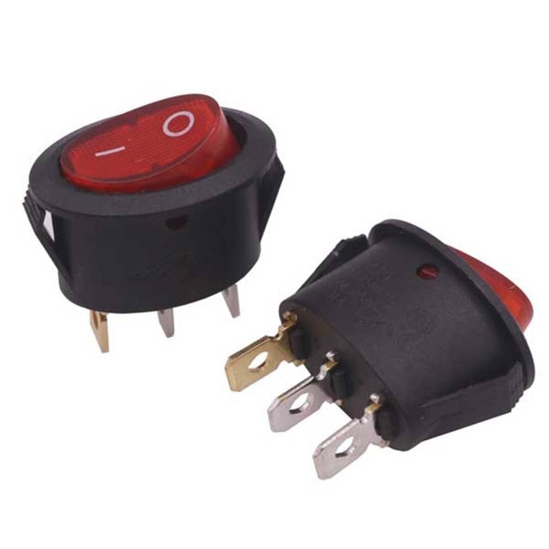 25mm İşıqlı Oval ON-OFF Açar Switch - 1