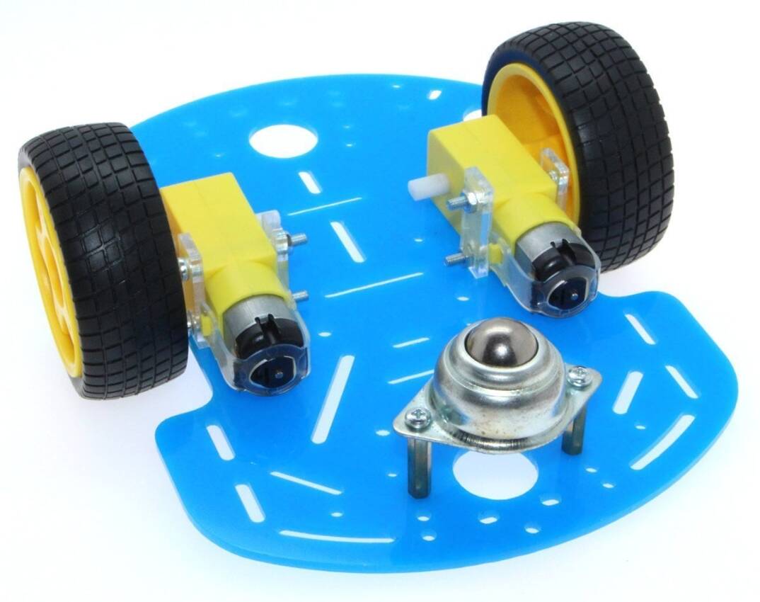 2WD Mobil Robot Platforması - Mavi - 3