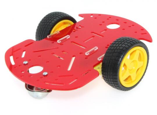 2WD Mobil Robot Platforması - Qırmızı