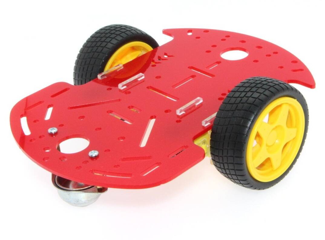 2WD Mobil Robot Platforması - Qırmızı - 1
