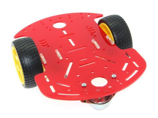 2WD Mobil Robot Platforması - Qırmızı - 2