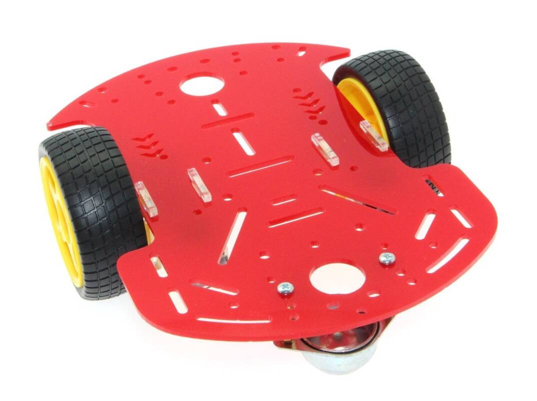 2WD Mobil Robot Platforması - Qırmızı - 2