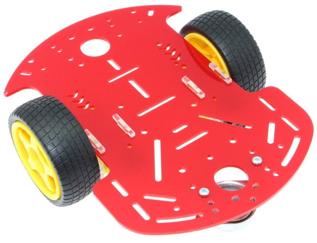 2WD Mobil Robot Platforması - Qırmızı - 3