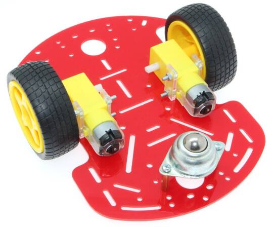 2WD Mobil Robot Platforması - Qırmızı - 4