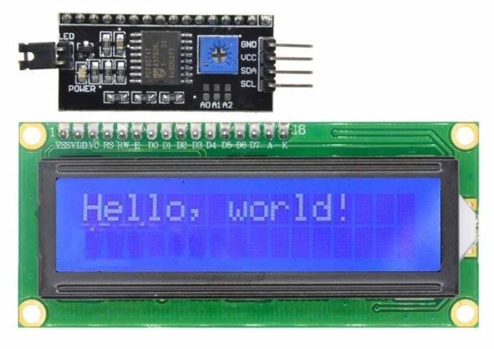 2x16 LCD Ekran - I2C Lehimli Mavi Display - 2