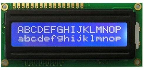 2x16 LCD Ekran - Mavi Üzərində Ağ - 1