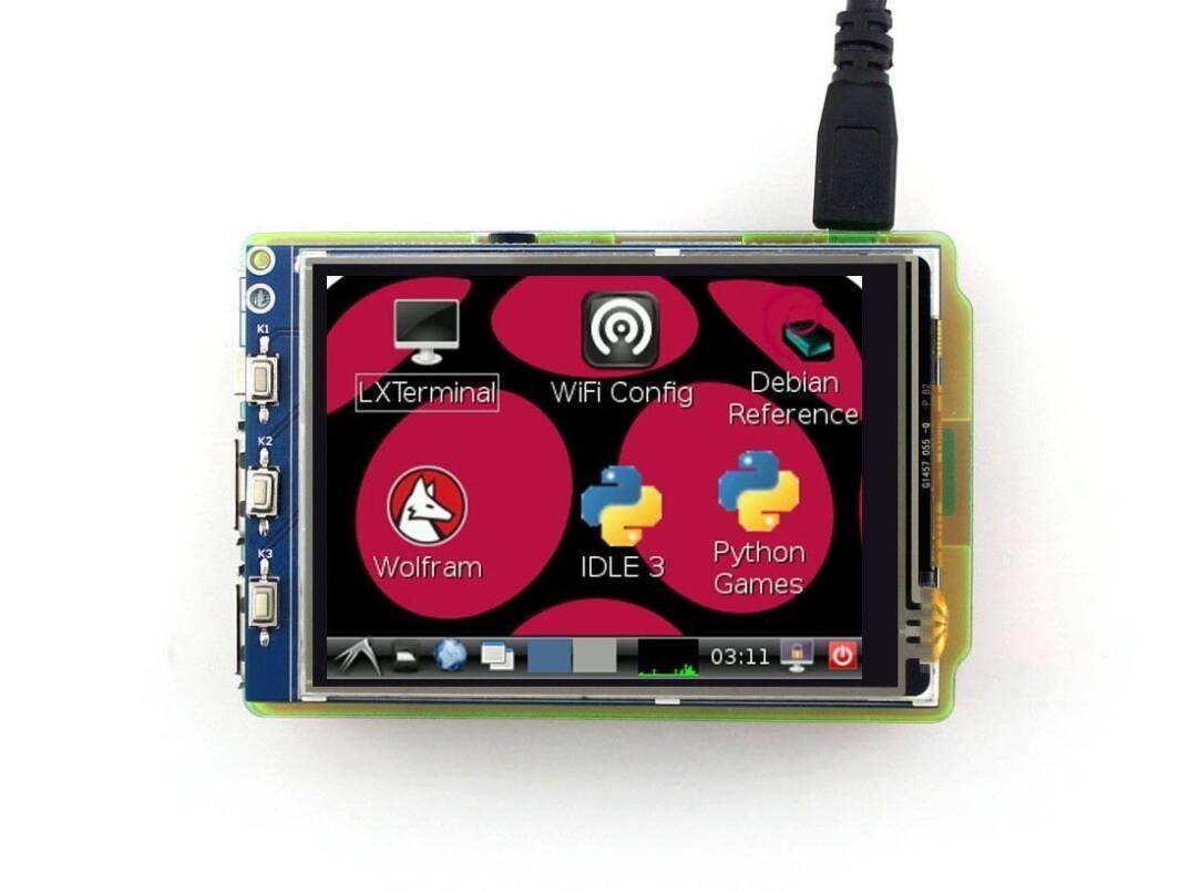 3.2'' Raspberry Pi Touch LCD Ekran (Əsas Ekran) - 1