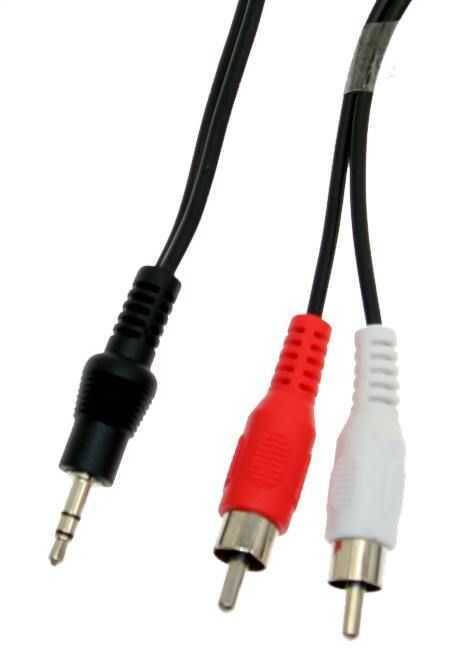 3.5mm Stereo ErkekRCA Erkək Səs Kabeli (1.5m) - 2