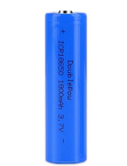 3.7V 1800mAh 18650 Li-ion Şarjlı Batareya - Başlı - 1
