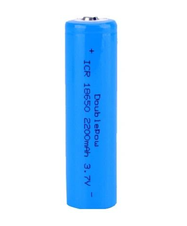 3.7V 2200mAh 18650 Li-ion Şarjlı Batareya - Başlı - 1