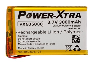 3.7V 3000mAh Lityum Polimer Batarya - PX605080 - 1
