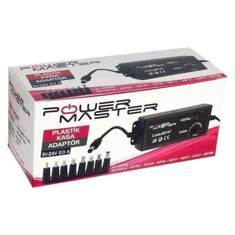 3V - 12V 5A Çox Uçlu Ayarlı Pilləli Adapter - 3