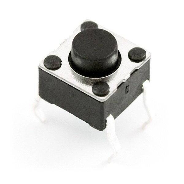 4 Pinli Push Buton - Qara (6x6x5 mm) - 1