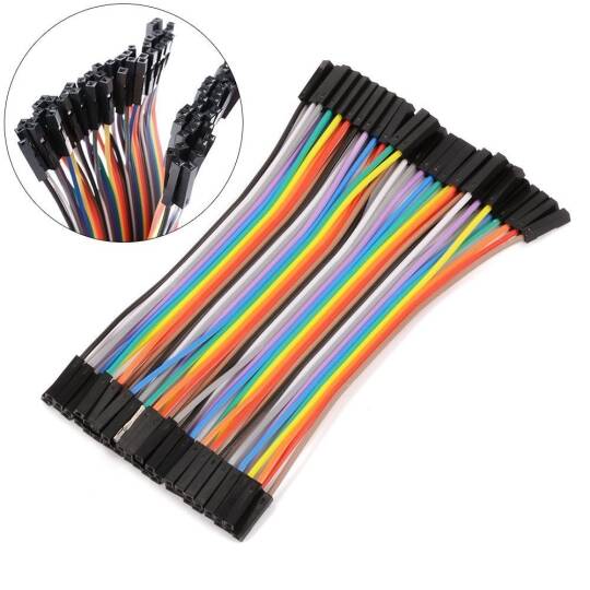 40 Pin Ayrılabilən Dişi-Dişi Jumper Kabel - 100 mm