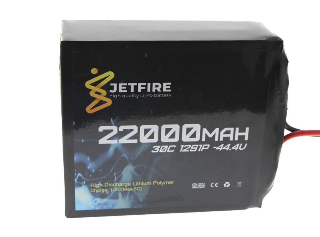 44.4V 22000mAh 30C Li-Po Batareya 12S JetFire Batareya - 1
