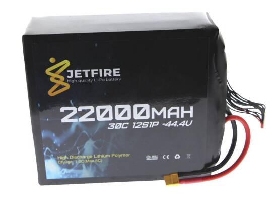 44.4V 22000mAh 30C Li-Po Batareya 12S JetFire Batareya - 2