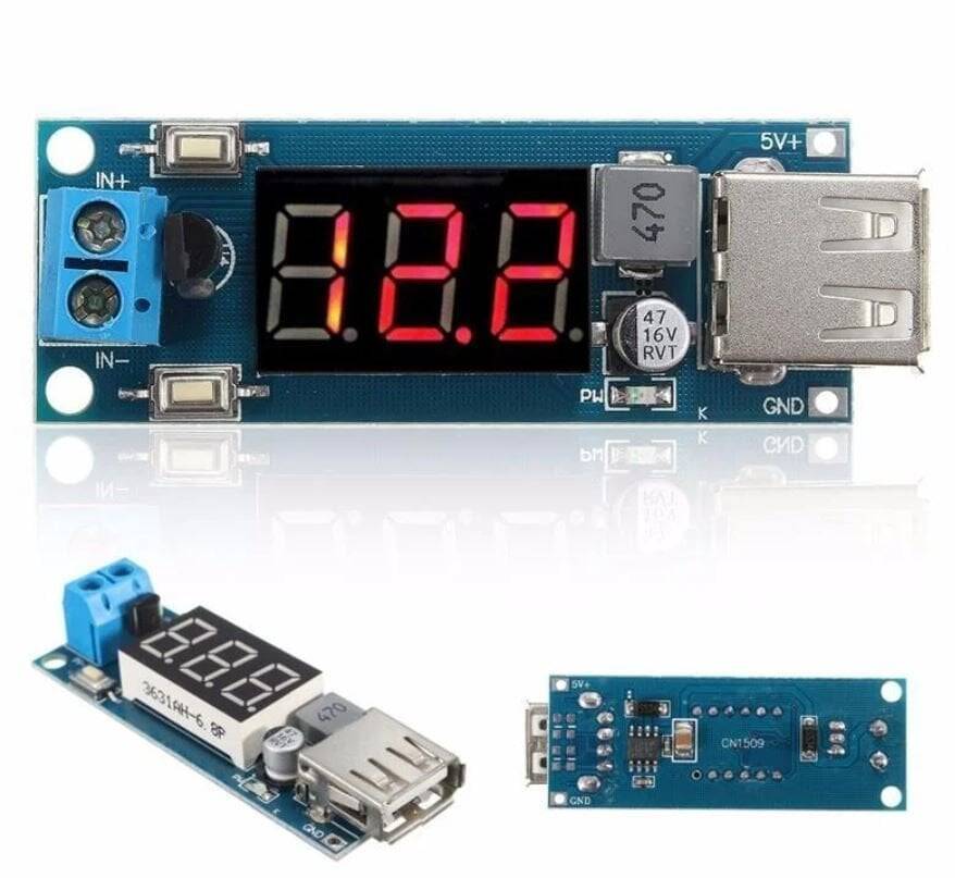 4.5V-40V Giriş - 5V Çıxış 2A DC DC Dönüşdürücü - USB Power Modul - 2