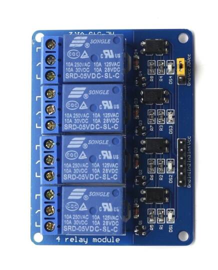 4′lü 5V Rele Kartı - 4 Way 5V Relay Module - 2