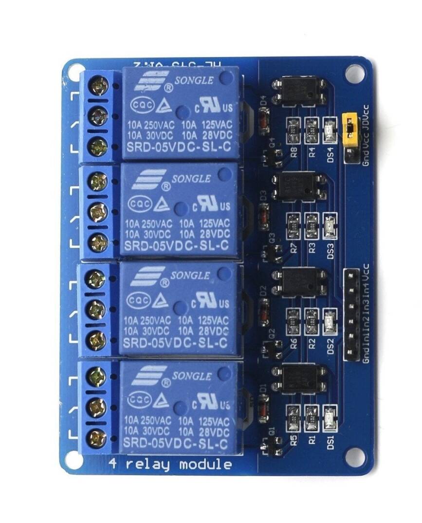 4′lü 5V Rele Kartı - 4 Way 5V Relay Module - 2