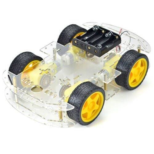 4WD Çoxməqsədli Mobil Robot Platforması - Şəffaf - 1