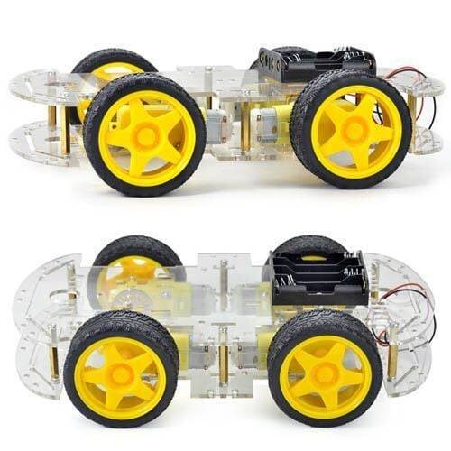 4WD Çoxməqsədli Mobil Robot Platforması - Şəffaf - 2