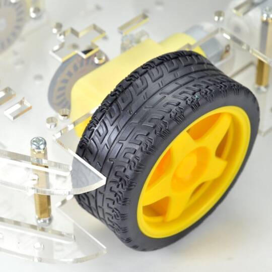 4WD Çoxməqsədli Mobil Robot Platforması - Şəffaf - 3