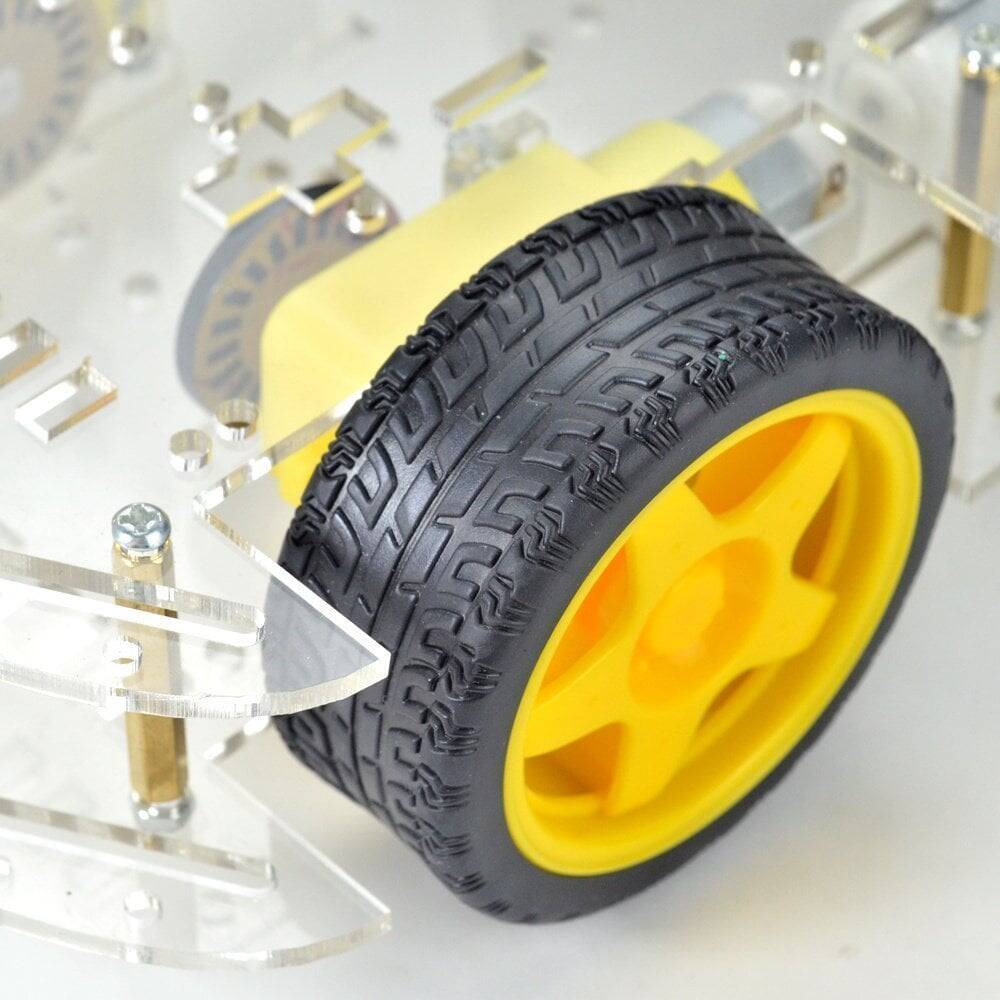 4WD Çoxməqsədli Mobil Robot Platforması - Şəffaf - 3