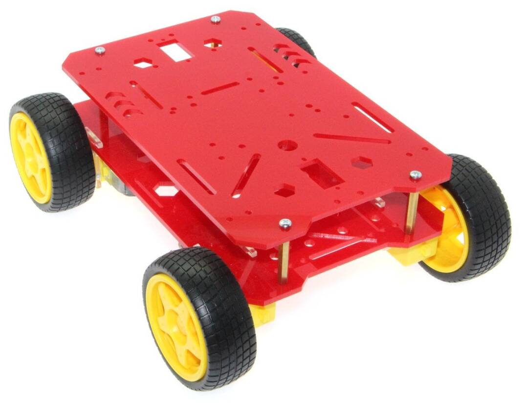 4WD Mobil Ərazi Robot Platforması - Qırmızı - 1