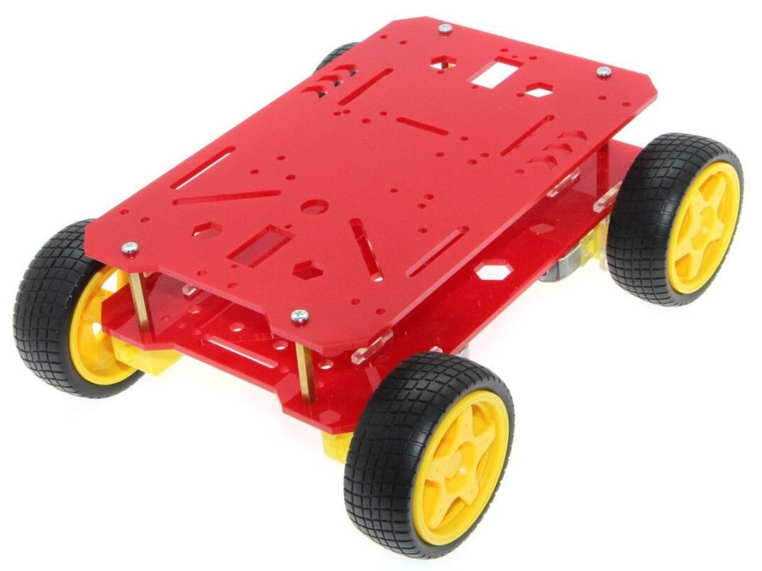 4WD Mobil Ərazi Robot Platforması - Qırmızı - 2