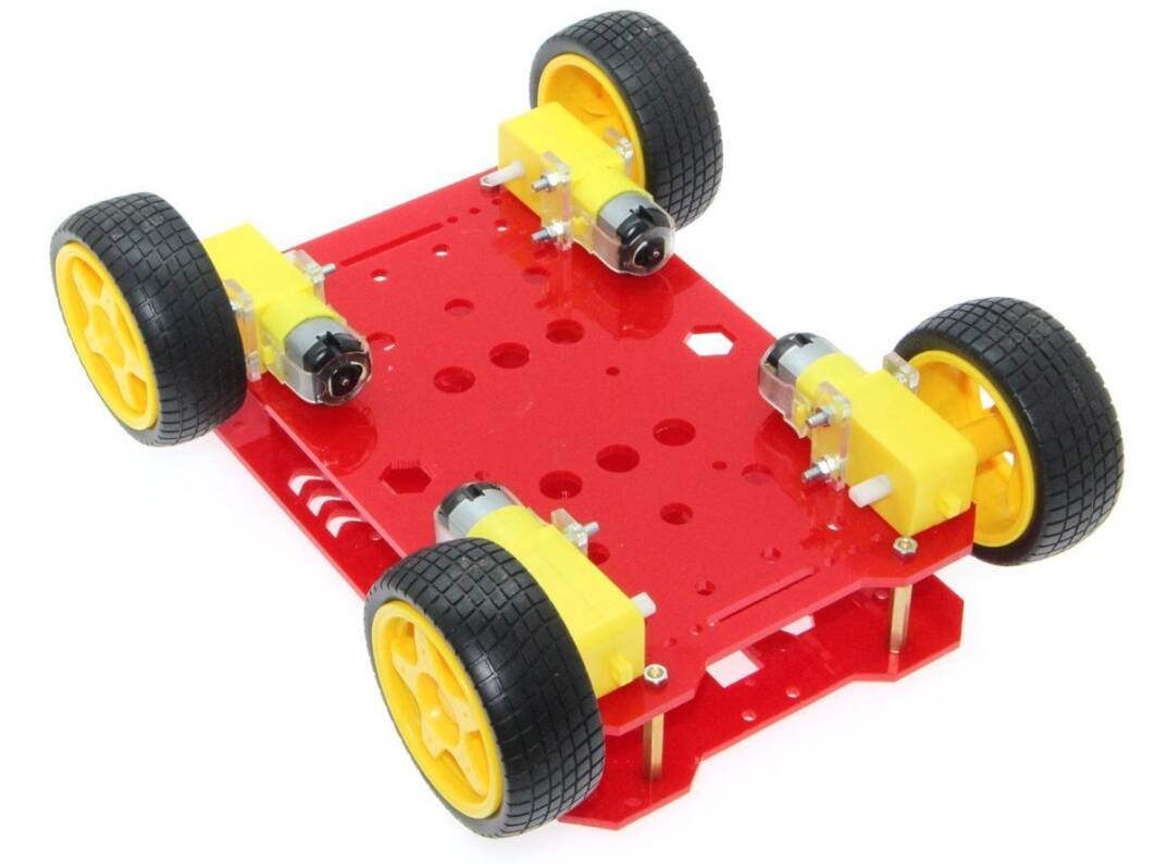 4WD Mobil Ərazi Robot Platforması - Qırmızı - 3