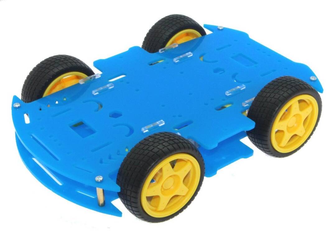 4WD Mobil Robot Platforması - Mavi - 2