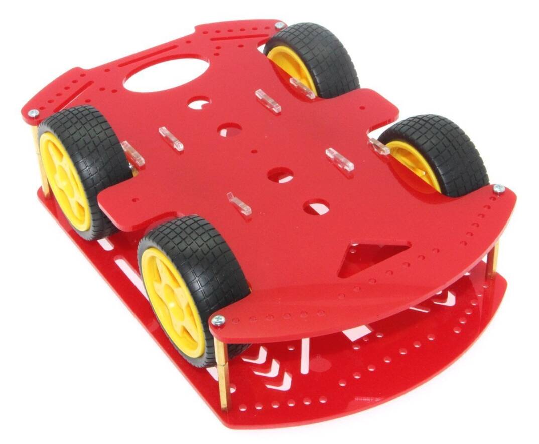 4WD Multi Robot Platforması - Qırmızı - 3
